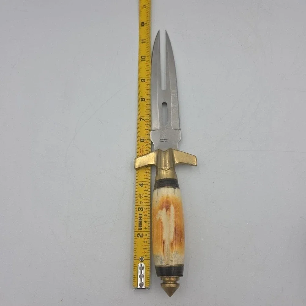 Vintage Dragon Slayer Double Edge Fixed Blade Old Smoky Dagger Pakistan